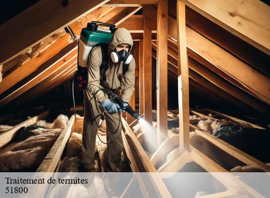 Traitement de termites courtemont-51800 Presence 3d destruction nuisible
